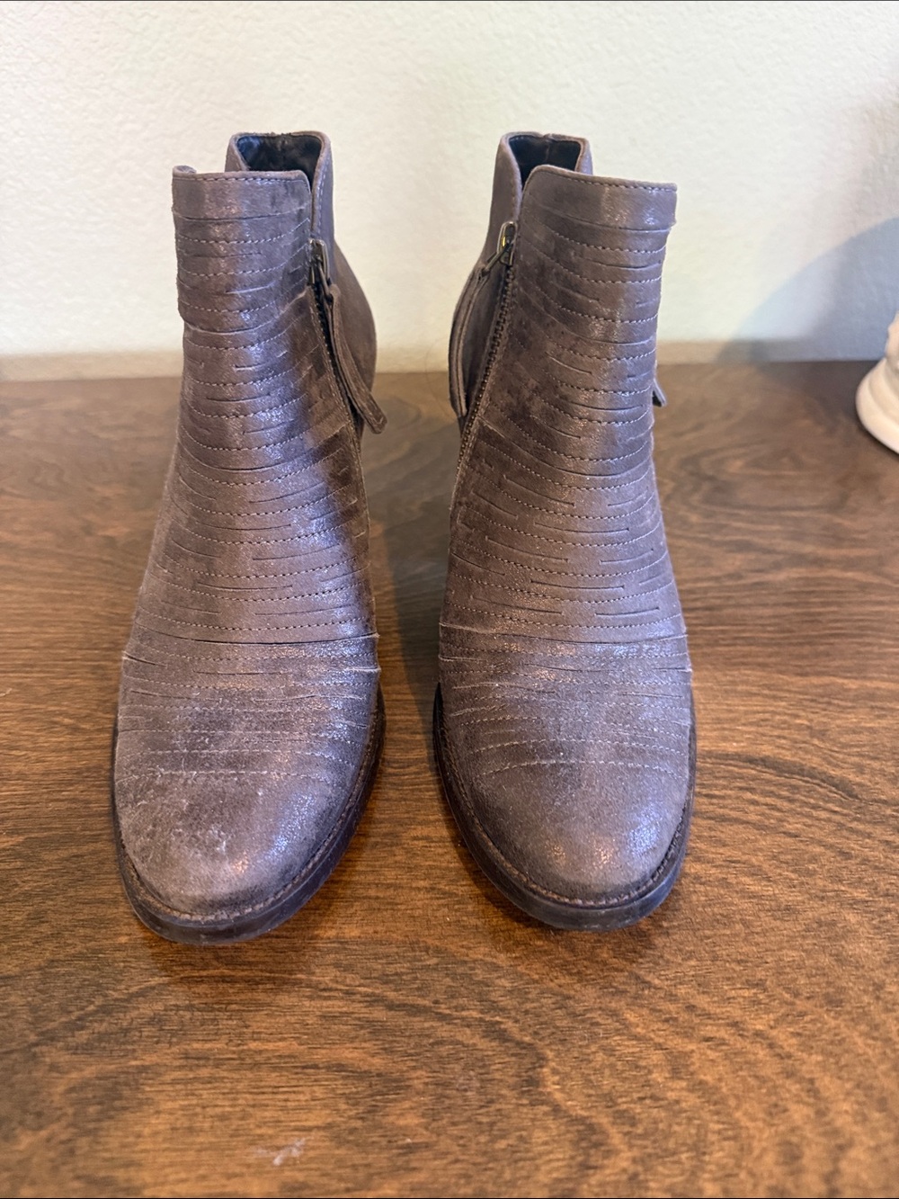 Paul Green Black and Brown Leather Ankle Boots